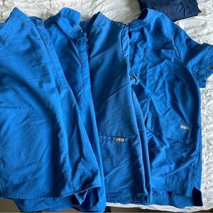FIGS Royal Blue Scrub Top Lot